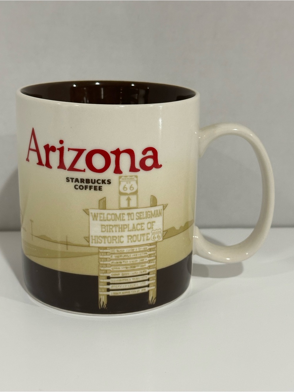 Starbucks Arizona Ceramic Mug - Red, Brown, Cream